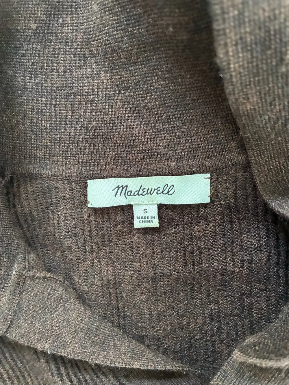 Madewell Sweater Men’s Small Johnny-Collar Sweater Polo Shirt in Merino Wool